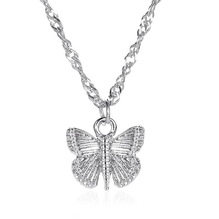 Cross-border hot selling jewelry small fresh butterfly necklace temperament simple choker summer personality versatile clavicle chain ?